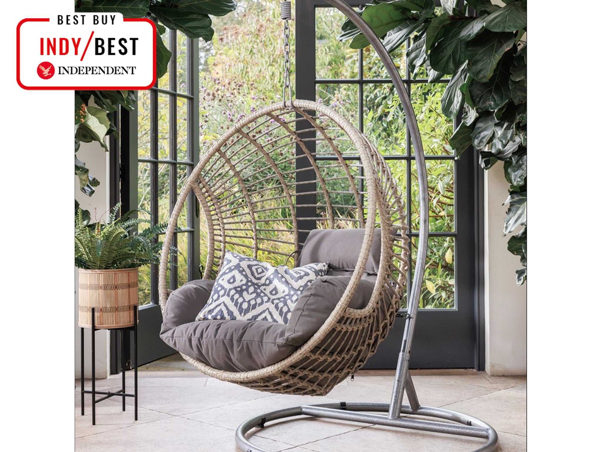 Suspended garden outlet chair